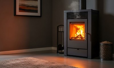 Lille br�ndeovn; perfekt til hyggelige sommerhuse