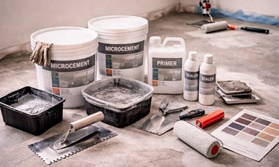 Hvor meget microcement skal du k�be til dit gulvareal?