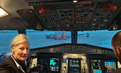 Luftkaptajn Tine tager sidste tur til Bornholm