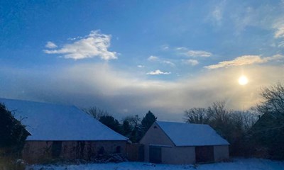 Dagens billede: Sidste kolde Nex�-morgen, f�r plusgrader tager over