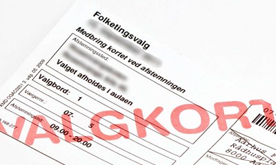 F�rste valgkort ankommet