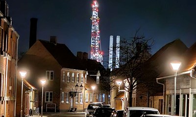 Dagens billede: Kranen i R�nne med lys