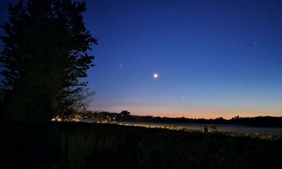 Dagens billede: M�nen, Venus og Jupiter