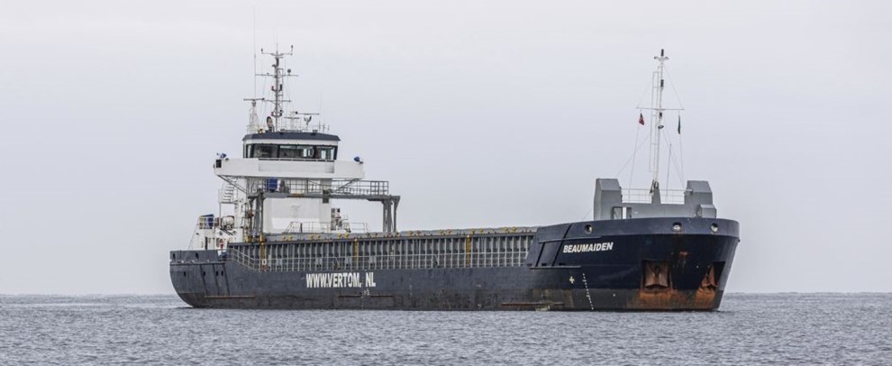 Kulingvarsel for omrdet, hvor fragtskib er get p grund