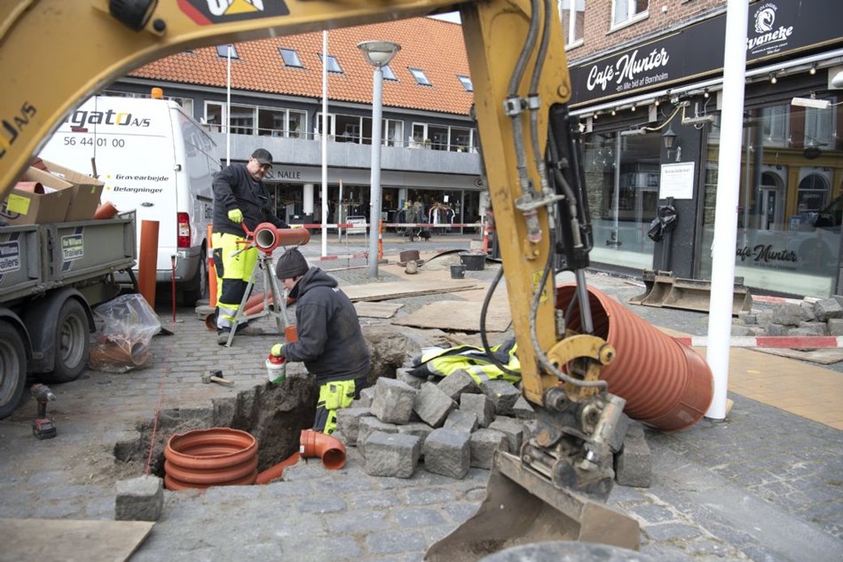 En Munter bar p� torvet tager form