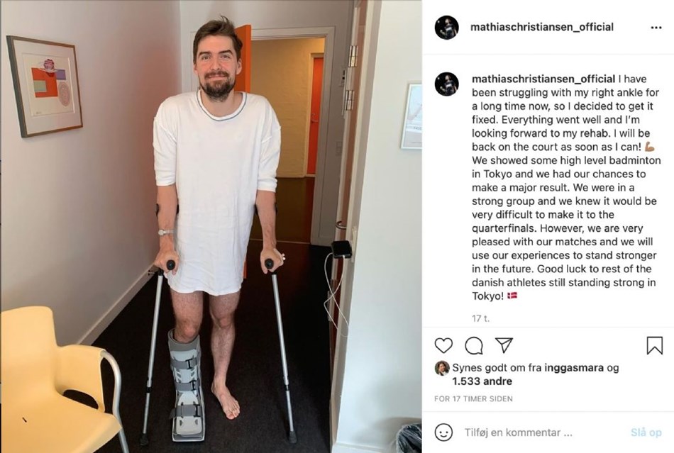 Bornholmsk OL-deltager er blevet opereret