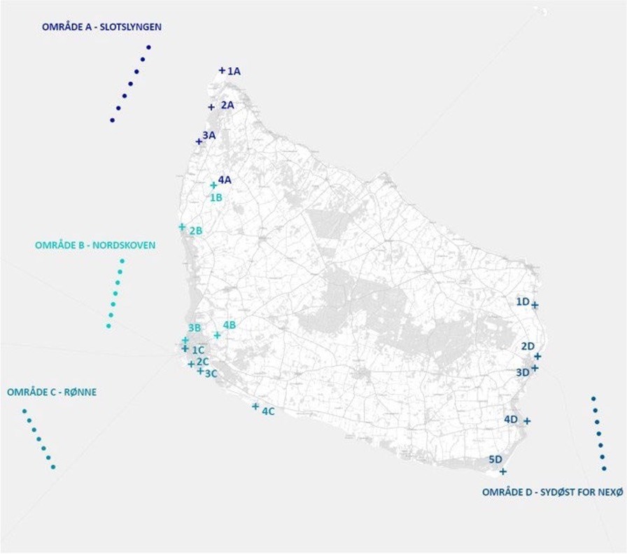 To placeringer er i spil til havvindm�ller fem-seks kilometer fra kysten