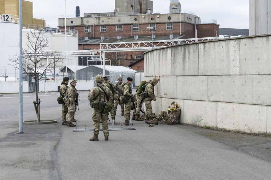 Soldater skal p� �velse i flere af de st�rre bornholmske byer