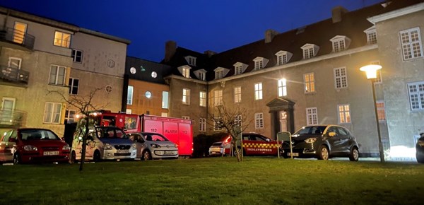 Brandalarmen gik p� Bornholmerslottet