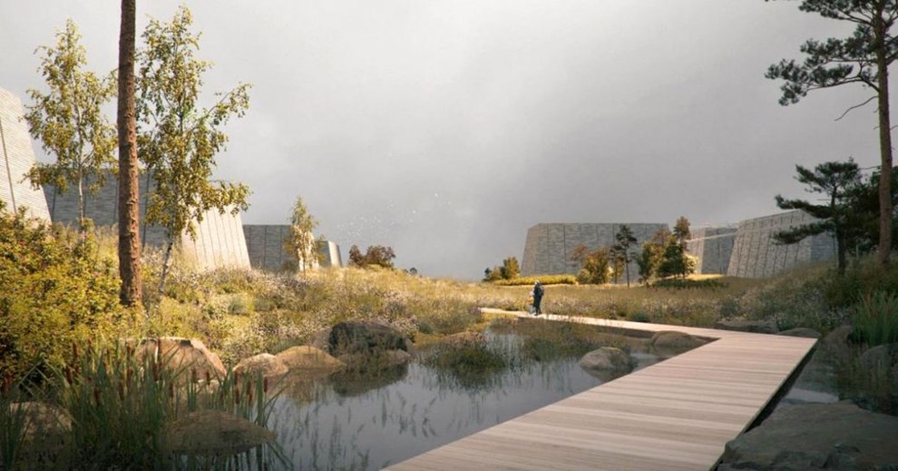 Gigantisk landanlg begynder at tage form