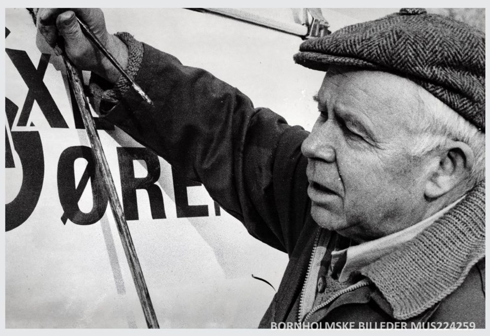 Han var den eneste skiltemaler p� Bornholm