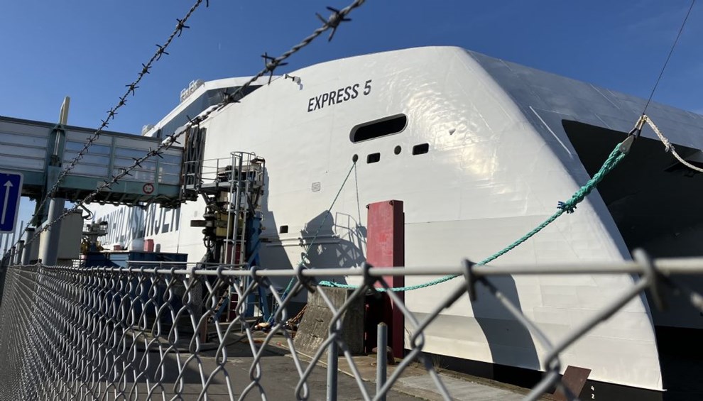 Hurtigfrgerne en time forsinket resten af dagen