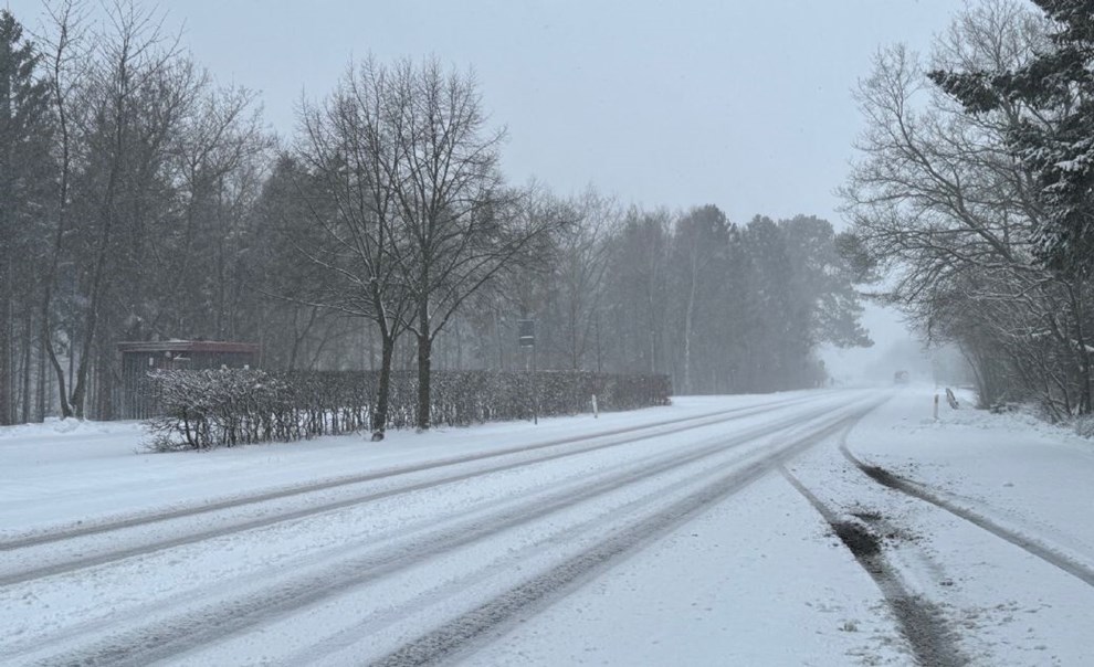 Her er status p snevejret: Nogle veje ryddes frst mandag