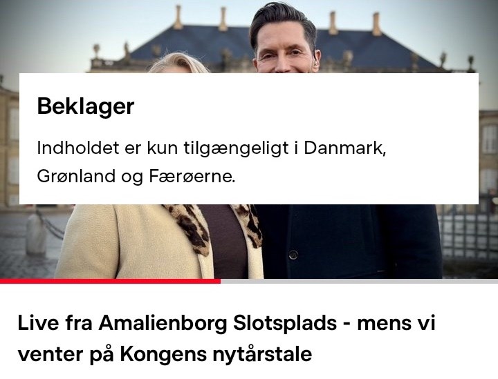 Kunne ikke se nyt�rstalen, selvom han var p� Bornholm