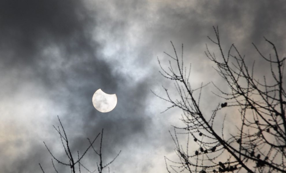 Solform�rkelse kunne ses over Bornholm