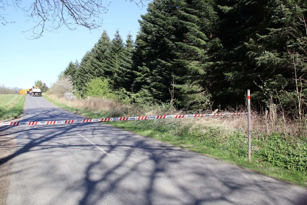 Vej var sp�rret efter g�rdbrand