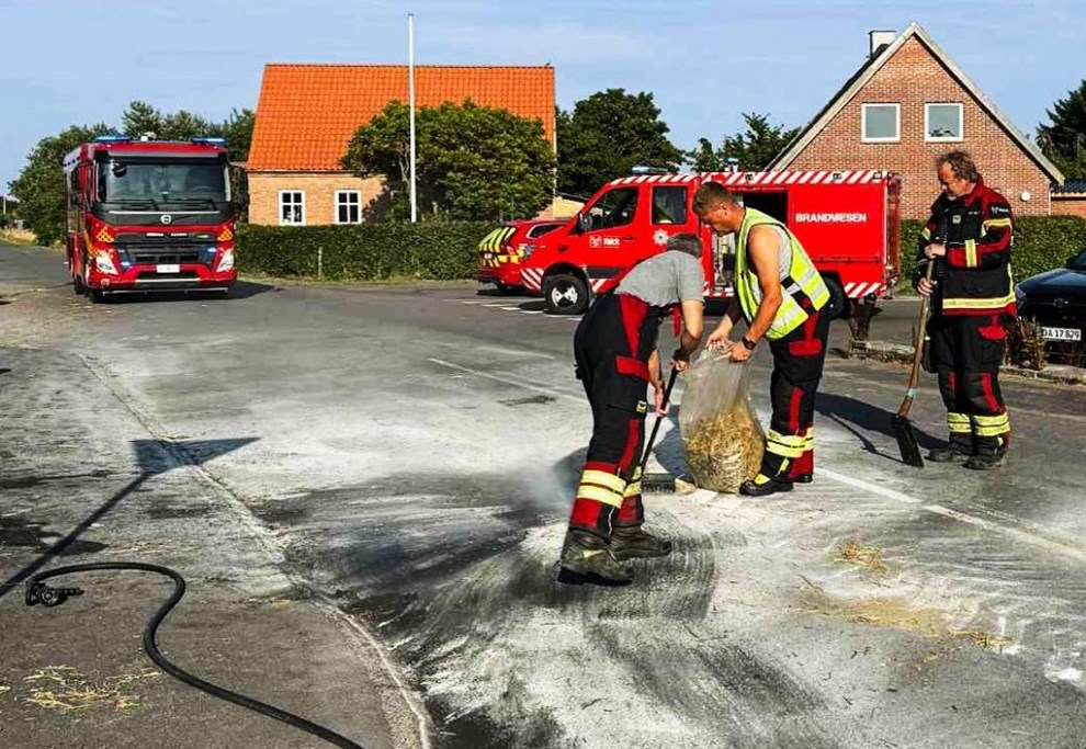 Landmand slukkede selv brand