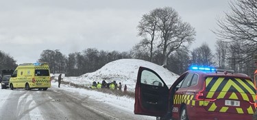 Søndre Landevej genåbnet – otte på hospitalet