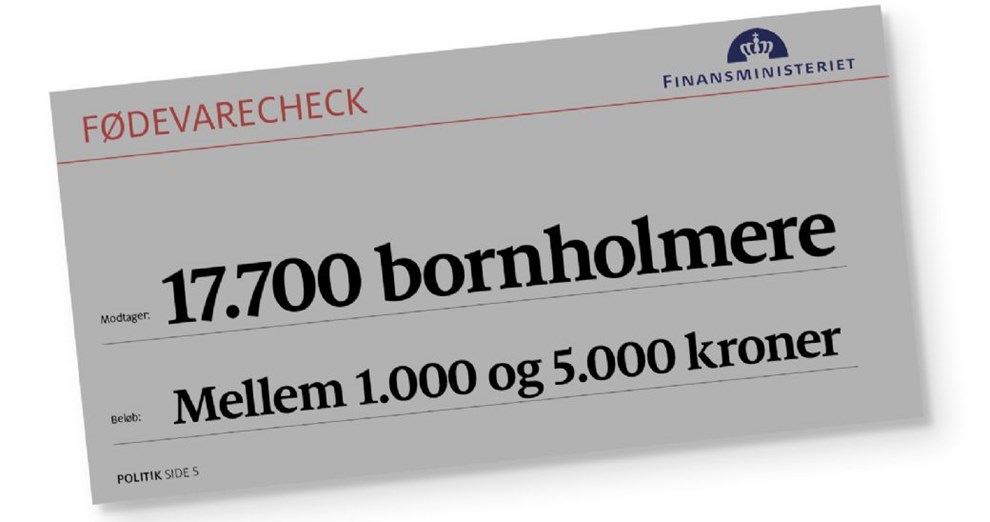 'Det er ulækkert': Raser over check til 17.700 bornholmere 'Det er ulækkert': Raser over check til 17.700 bornholmere