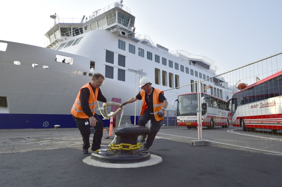 Færgen anløb først kl. 7 i Rønne Færgen anløb først kl. 7 i Rønne