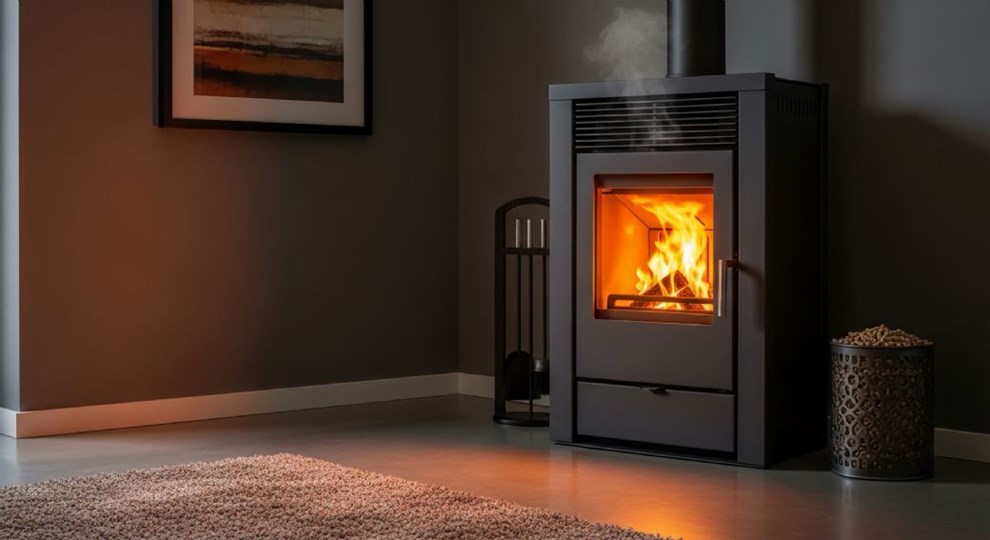 Lille br�ndeovn; perfekt til hyggelige sommerhuse