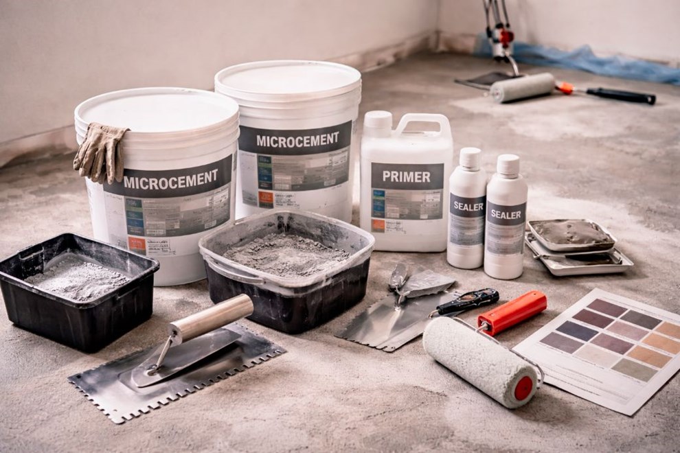 Hvor meget microcement skal du k�be til dit gulvareal?