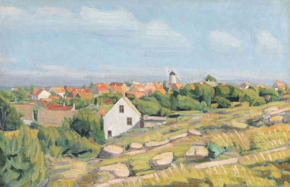 Dyr udsigt over Gudhjem