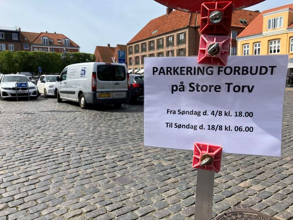Marked p vej: Sndag sprres central parkeringsplads