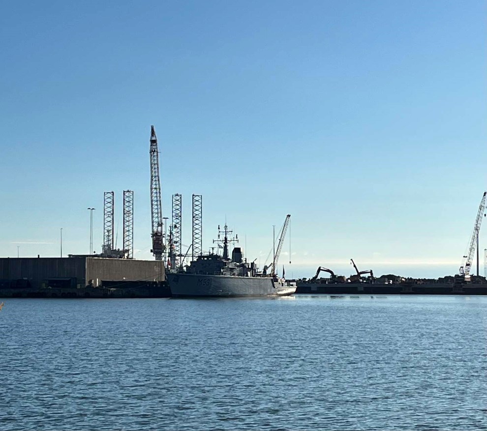 Natos krigsskibe lægger til i Rønne havn Natos krigsskibe lægger til i Rønne havn