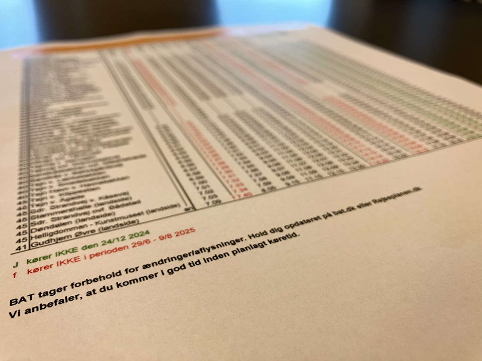 Dropper advarsel om at kre to minutter fr tid