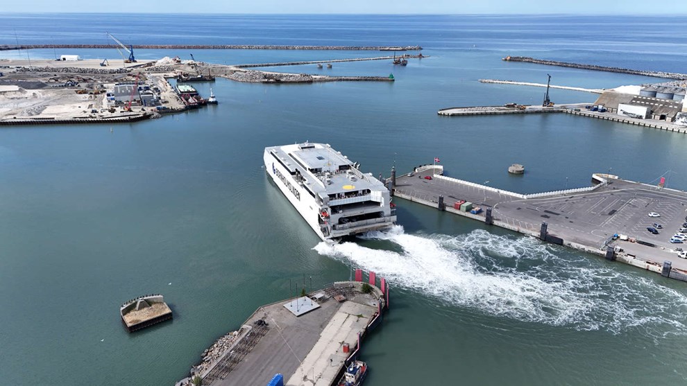 Overfartstid, Molslinjen og R�nne Havn