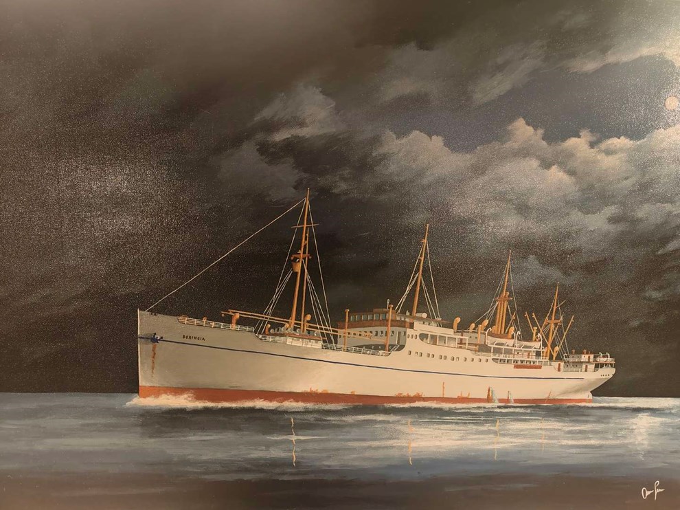 Haslebo udstiller marinemalerier