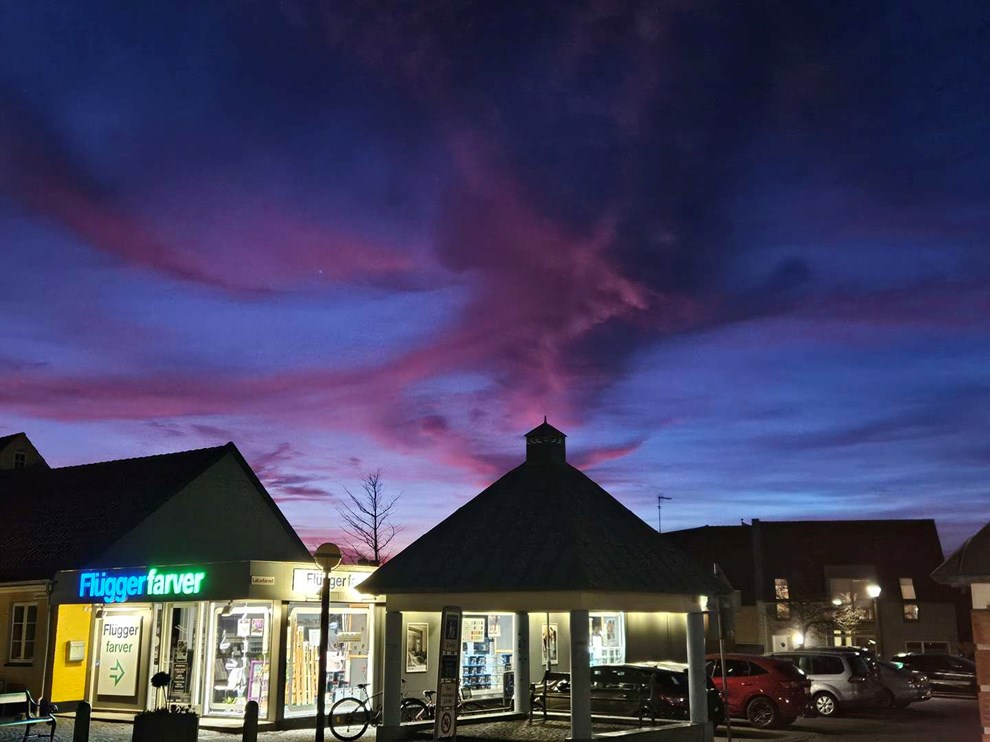 Dagens billede: Lilla himmel over R�nne