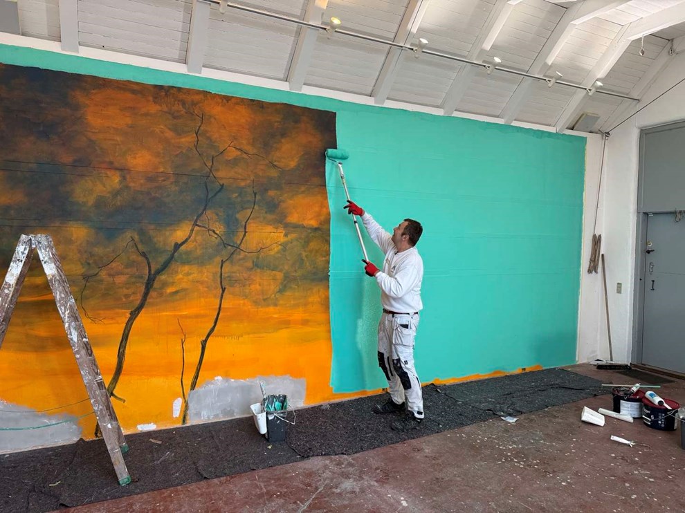 Kmpe vrk overmalet p Oluf Hst Museet