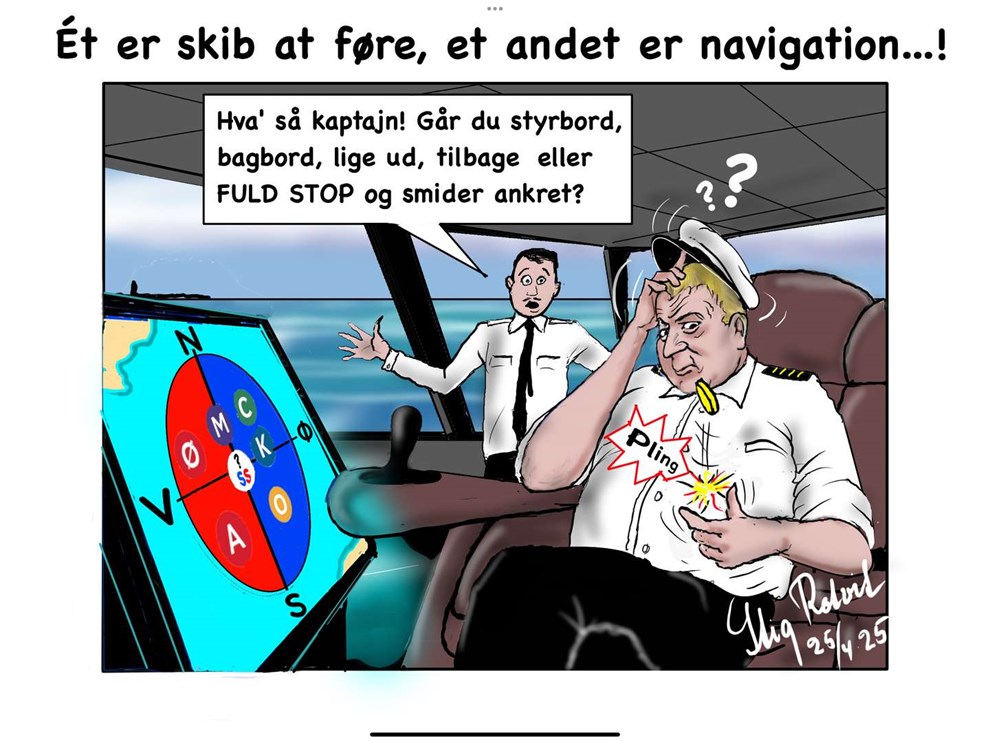 L�sertegning: Kaptajnens udfordringer med kursen 