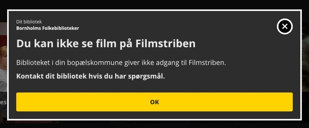 Du kan f�rst l�ne film igen til oktober