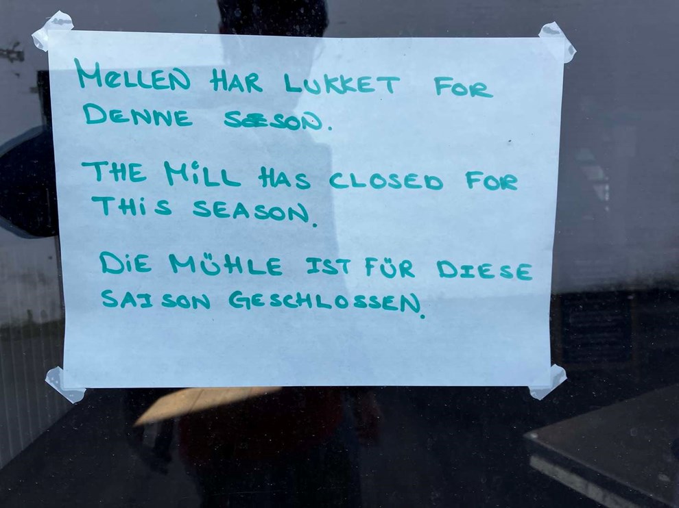 Gudhjem M�lle er lukket