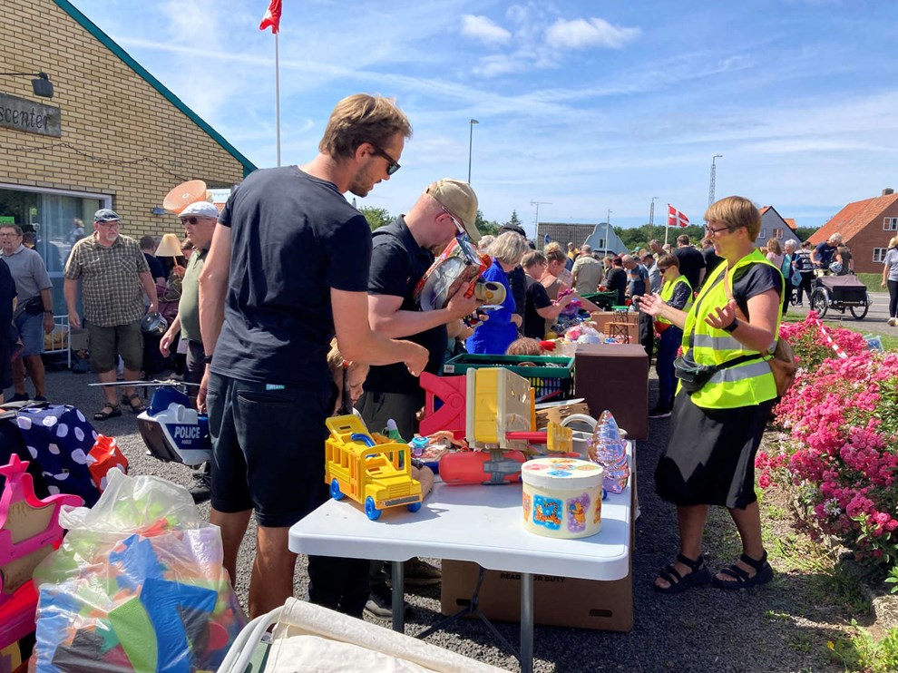 Loppemarked holder en pause