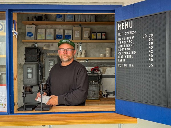 Bornholms mindste kaffebar er �bnet i et gammelt pumpehus
