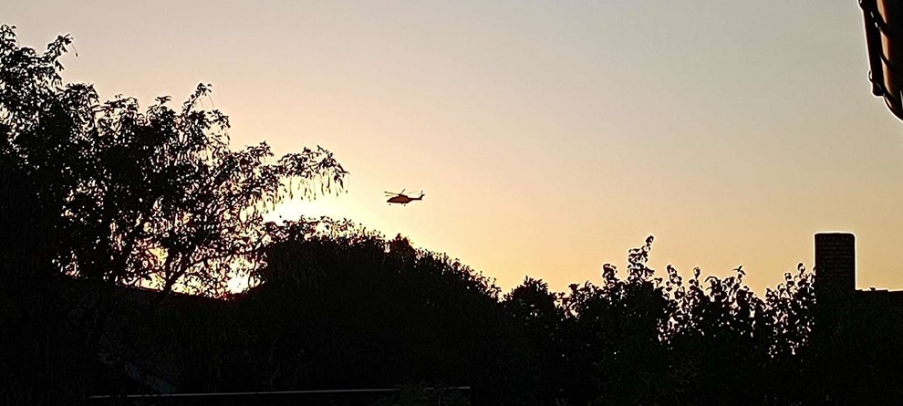 Dagens billede: Redningshelikopter fra Bornholm mod Rigshospitalet Dagens billede: Redningshelikopter fra Bornholm mod Rigshospitalet