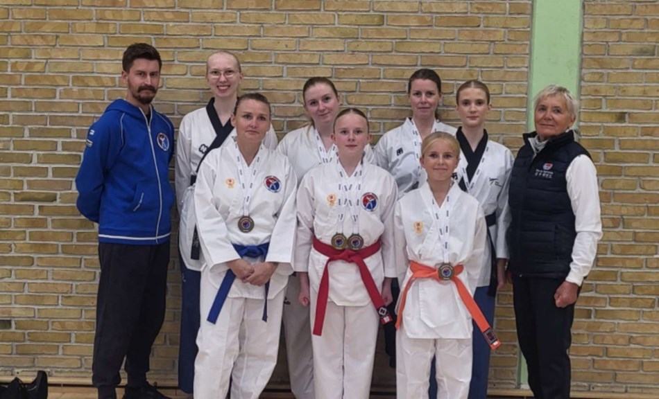 Talentfuldt taekwondo-hold vandt fem medaljer af guld