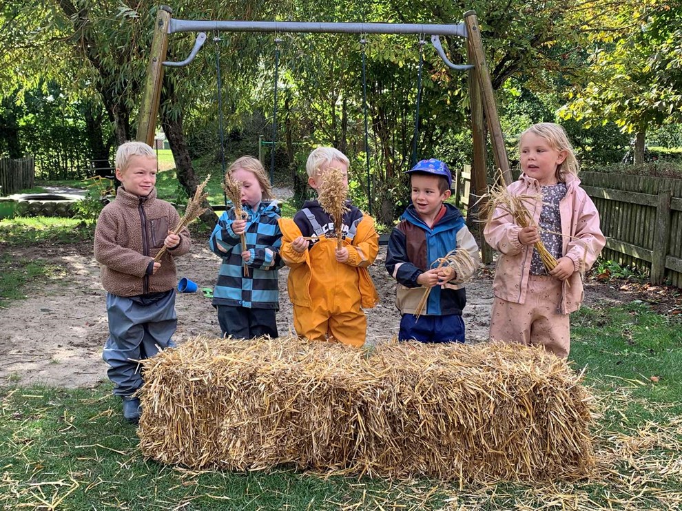 Efterår med frugtmaling og bondegårdens dyr Efterår med frugtmaling og bondegårdens dyr