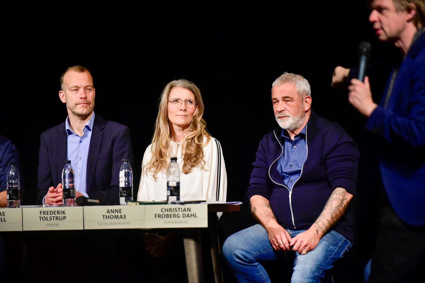 Frederik Tolstrup (V), Anne Thomas (S) og Christian Froberg Dahl (K) går alle efter at blive borgmester. Foto: Jesper Gynther