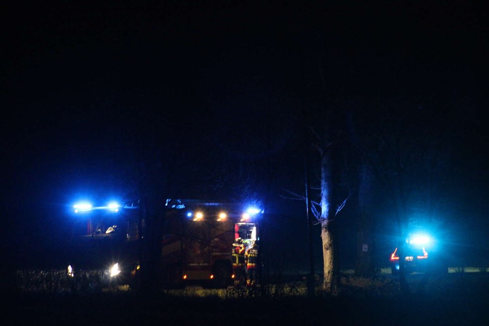 Ild i skorsten i Aakirkeby 