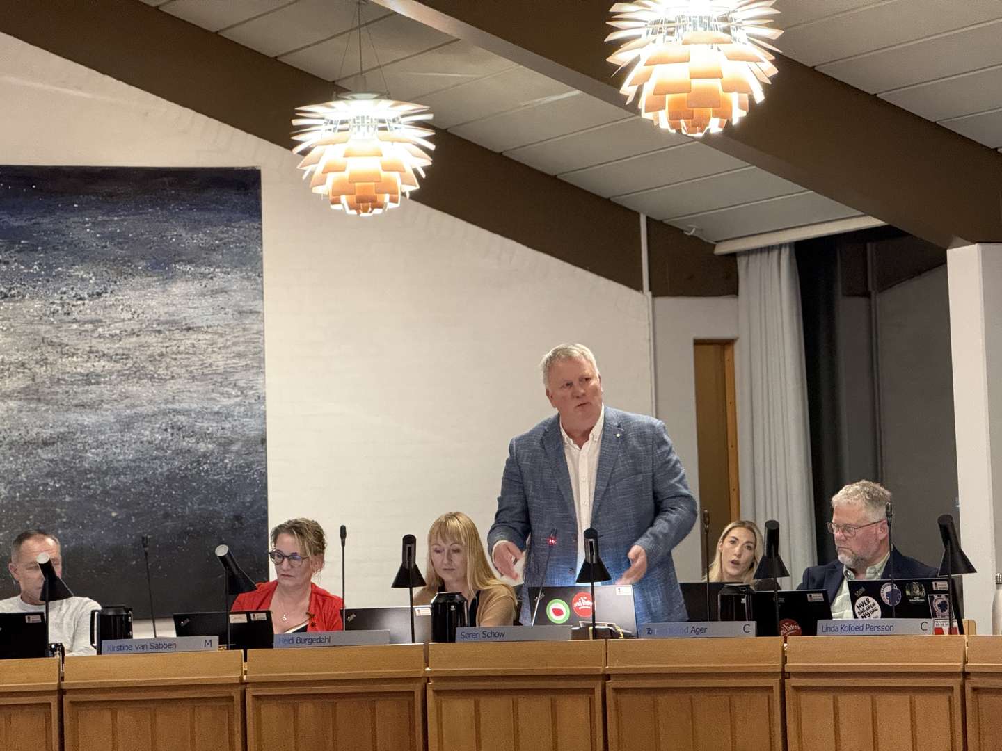 Et andet velkendt syn. Søren Schow tager ordet. Foto: Jesper Dollerup Merved