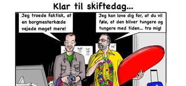 Klar til skiftedag på borgmesterkontoret