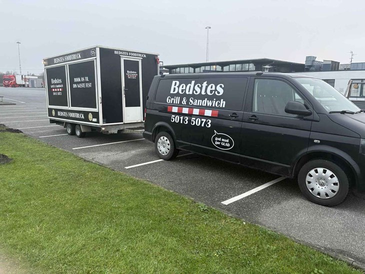 Foodtrucken, som til maj vil tage turen fra Sønderjylland og til landets østligste ø, Bornholm, som optakt til en mulig åbning af en permanent grillbar på øen. Privat foto
