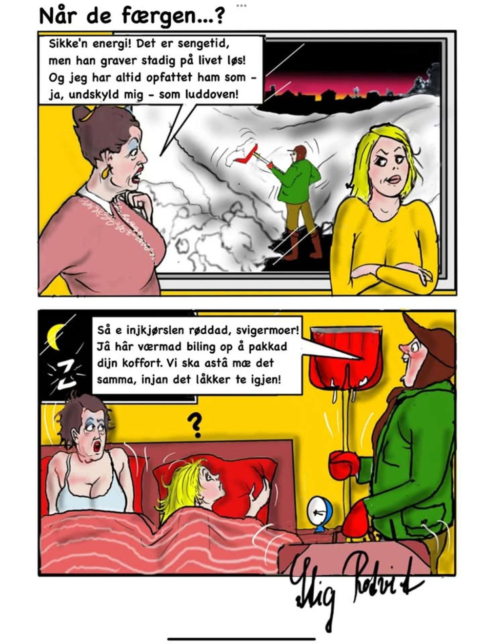 Læsertegning: Når de færgen...? Læsertegning: Når de færgen...?