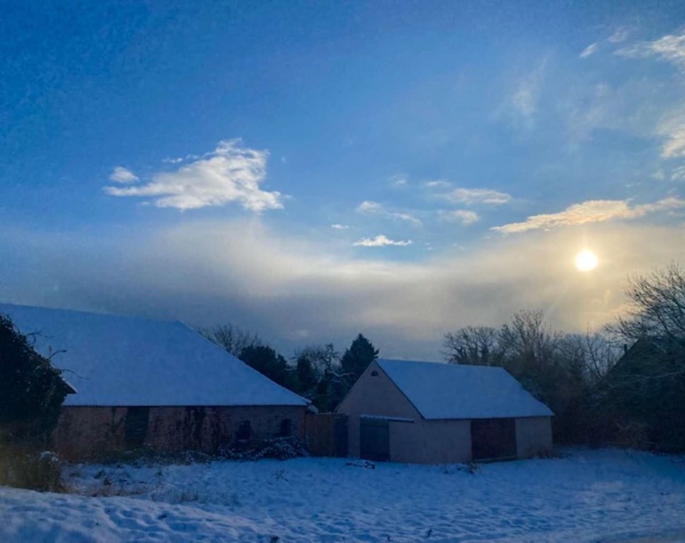 Dagens billede: Sidste kolde Nex�-morgen, f�r plusgrader tager over