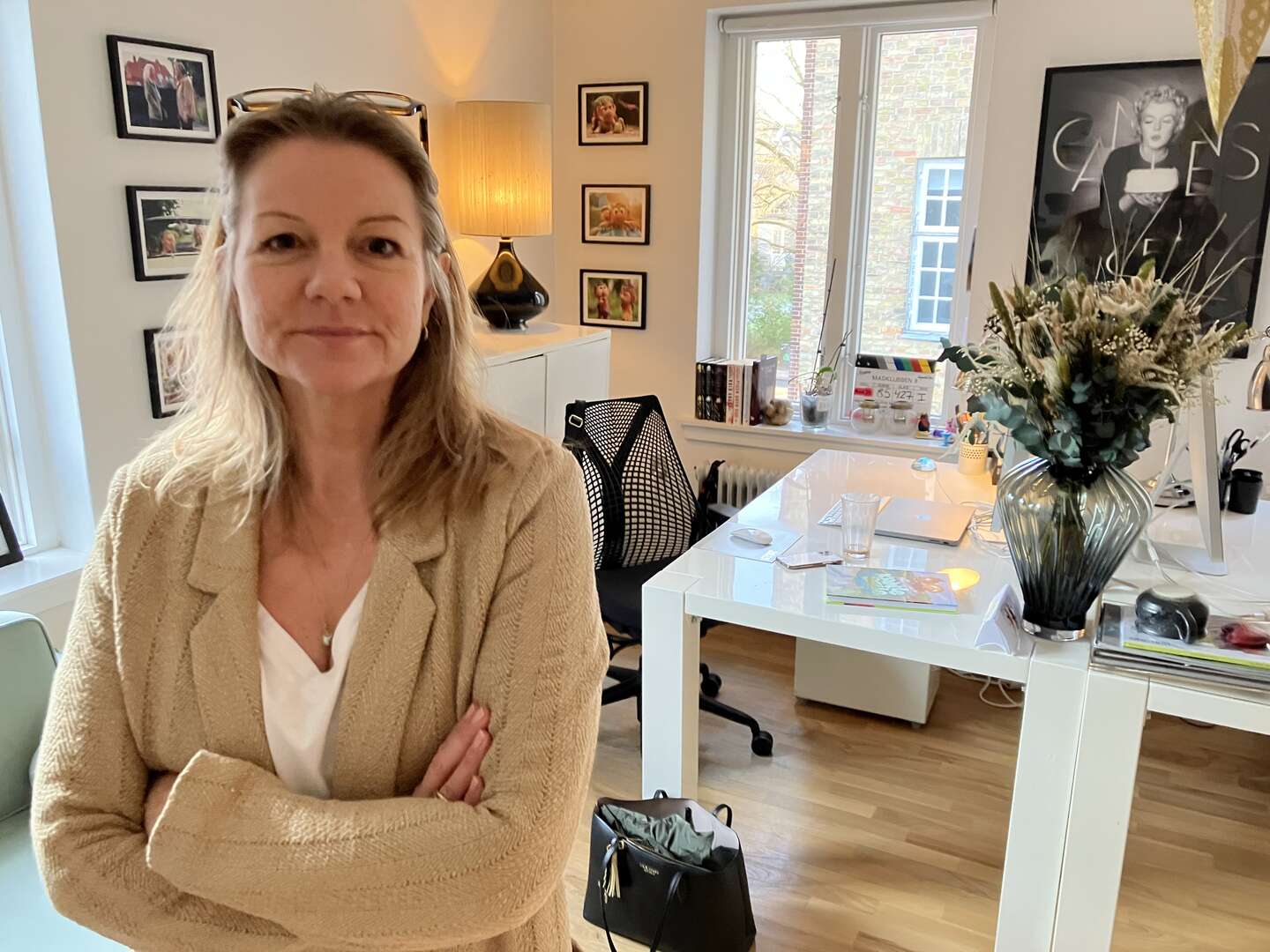 Nina Lyng på sit kontor på Nepenthe Film, Frederiksberg. Foto: Torben Østergaard Møller